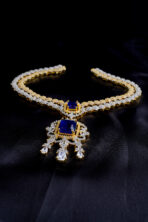 Sapphire Blue Emerald-Cut Jewelry Set - Image 6