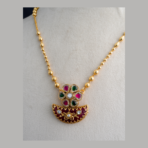 Elegant Meenakari Multicolour Floral Pendant Necklace - Image 2