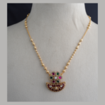 Elegant Meenakari Multicolour Floral Pendant Necklace