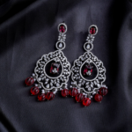 Ruby Red Chandelier Drop Earrings