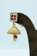 Royal Champagne Gold Kundan Choker Set | Traditional Shadi Wear Fashion Jewellery with Teardrop Accents (83B) - Image 3