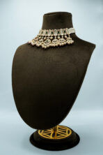 Royal Kundan & Green Meenakari Bridal Choker Set | Traditional Shadi Wear Fashion Jewellery with Pearl Fringes (57B) - Image 2