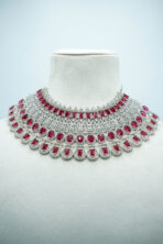 The Heera-Moti Ruby Frost Guluband – Shahi Shringar Set (106B)