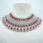 The Heera-Moti Ruby Frost Guluband – Shahi Shringar Set (106B)