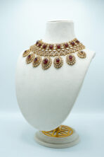 The Nazrana Ruby & Polki-Work Guluband – Grand Dulhan Set (53C) - Image 5