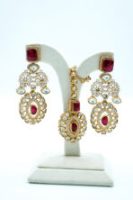The Nazrana Ruby & Polki-Work Guluband – Grand Dulhan Set (53C) - Image 2