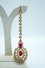 The Nazrana Ruby & Polki-Work Guluband – Grand Dulhan Set (53C) - Image 4