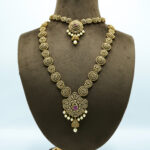 Royal Emerald V-Contour Statement Set – Rhodium Plated Luxury Zirconia Fashion Jewellery