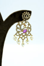 Royal Emerald V-Contour Statement Set – Rhodium Plated Luxury Zirconia Fashion Jewellery - Image 4