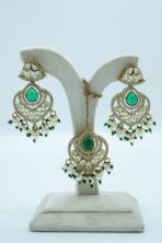 The Firdaus Emerald & Pearl Virasat Set – Grand Shringar Collection (4A) - Image 3