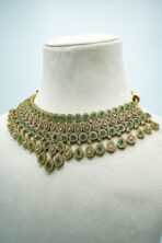 The Firdaus Emerald & Polki Guluband – Shahi Shringar Set (67C) - Image 4