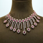 The Gul-E-Zahra Rose Gold Chandelier Set – Shahi Shringar Suite (14A)