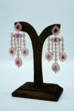 The Gul-E-Zahra Rose Gold Chandelier Set – Shahi Shringar Suite (14A) - Image 3