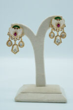 Regal Ivory & Ruby Meenakari Choker Set | Traditional Karigari Fashion Jewellery with Emerald Accents (57C) - Image 4