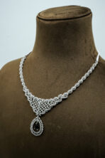 Pristine Silver-Tone White Floral Choker | Designer Carved "Mother-of-Pearl" Look Fashion Jewellery (34B) - Image 3