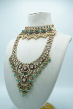 Shimmering White Zirconia Floral Garland Set – Rhodium Plated Contemporary Necklace & Earrings - Image 2