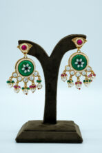Imperial Emerald & Seed Pearl Layered Statement Set (127B) - Image 4