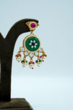 Imperial Emerald & Seed Pearl Layered Statement Set (127B) - Image 5