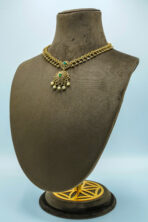 Midnight Blossom Gold-Tone Necklace Set – Black Onyx-Style & White Zirconia Floral Fashion Jewellery (19B) - Image 3