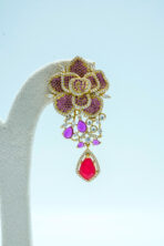 Regal Multi-Color Navratna Inspired Choker Set | Traditional Stone-Studded Fashion Jewellery with Pearl Drops (64B) - Image 4