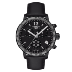 Tissot Men's Quickster Chronograph Analog-Display Swiss Quartz Black Watch T0954173605700