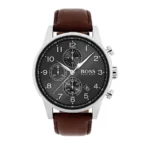 Hugo Boss Men’s Quartz Brown Leather Strap Black Dial 1513494