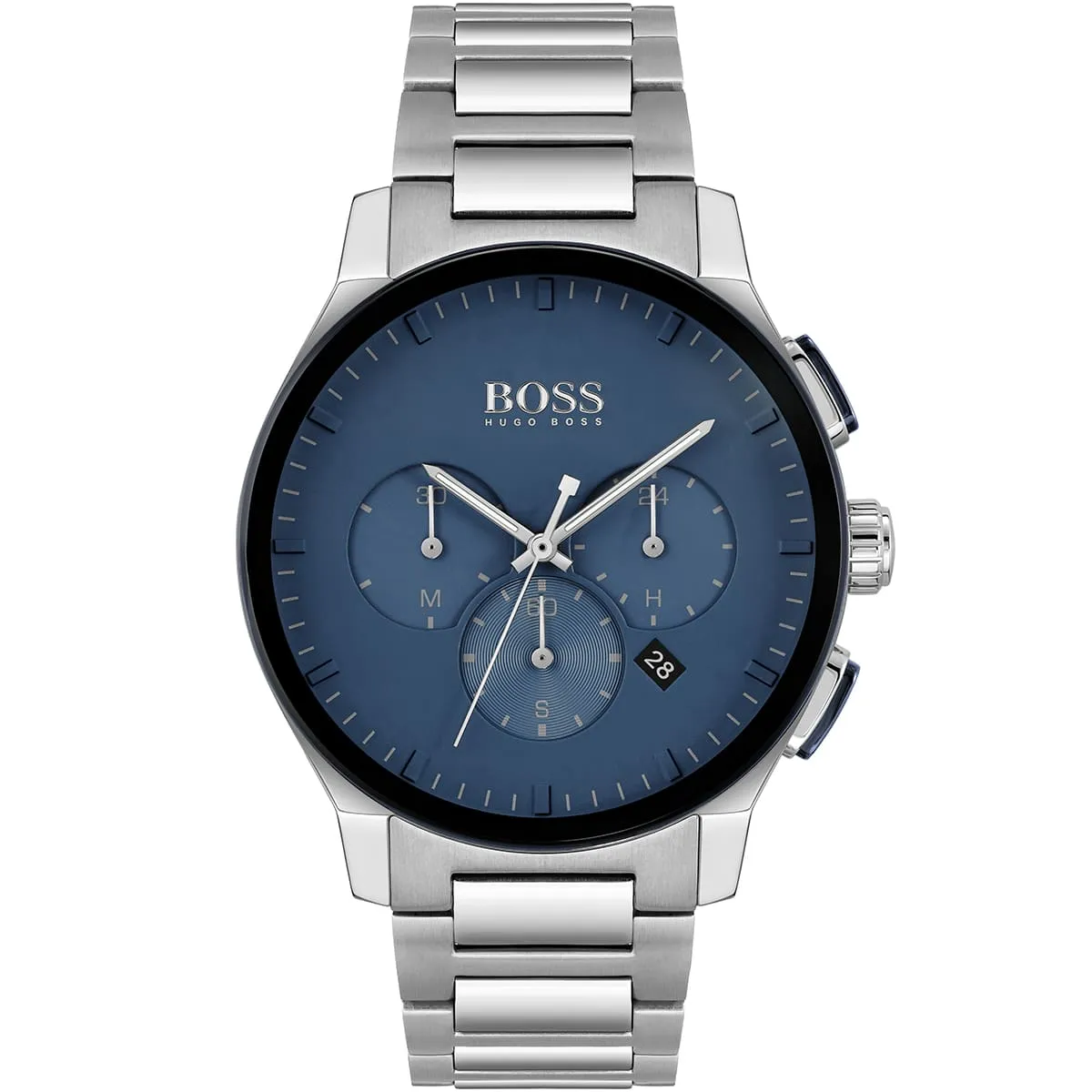 1513763-hugo-boss-watch-men-blue-dial-metal-stainless-silver-strap-quartz-battery-analog-chronograph-peak Hugo Boss Watch For Men 1513763 - Image 1