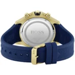 HUGO BOSS Globetrotter Blue Silicone Strap Blue Dial Chronograph Quartz Watch for Gents 1513822 - Image 2