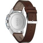 Hugo Boss Allure Chronograph Blue Dial Brown Leather Strap 1513921 - Image 2