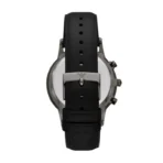 Emporio Armani Men’s Quartz Black Leather Strap Silver Dial 43mm Watch AR11473 - Image 2