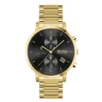 HUGO BOSS Integrity Gold Stainless Steel Black Dial 1513781