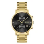 HUGO BOSS Integrity Gold Stainless Steel Black Dial 1513781