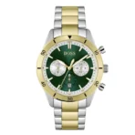HUGO BOSS Santiago Two-Tone Stainless Steel Green Dial 1513872
