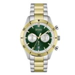 HUGO BOSS Santiago Two-Tone Stainless Steel Green Dial 1513872