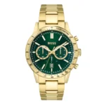 HUGO BOSS Allure Gold Stainless Steel Green Dial 1513923