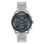 Hugo Boss TOP Silver Stainless Steel Blue Dial Chronograph Quartz Watch for Gents 1514093