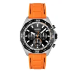 Hugo Boss Orange Silicone Strap Black Dial 1513970