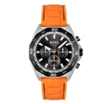Hugo Boss Orange Silicone Strap Black Dial 1513970