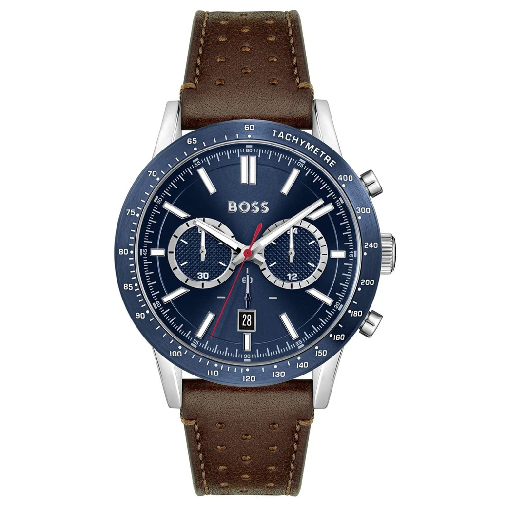 81PRzbYQe2L-132025_1024x1024 Hugo Boss Allure Chronograph Blue Dial Brown Leather Strap 1513921 - Image 1