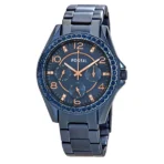 Fossil Riley Blue Stainless Steel Blue Dial Quartz Watch for Ladies - ES4294