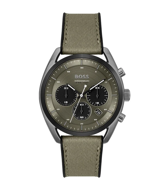 MP000000018756263_658Wx734H_202308160443021_1 Hugo Boss TOP Green Dial Chronograph Quartz Watch for Gents 1514092 - Image 1
