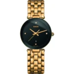 Rado Florence Gold Stainless Steel Black Dial Watch for Ladies R48871714