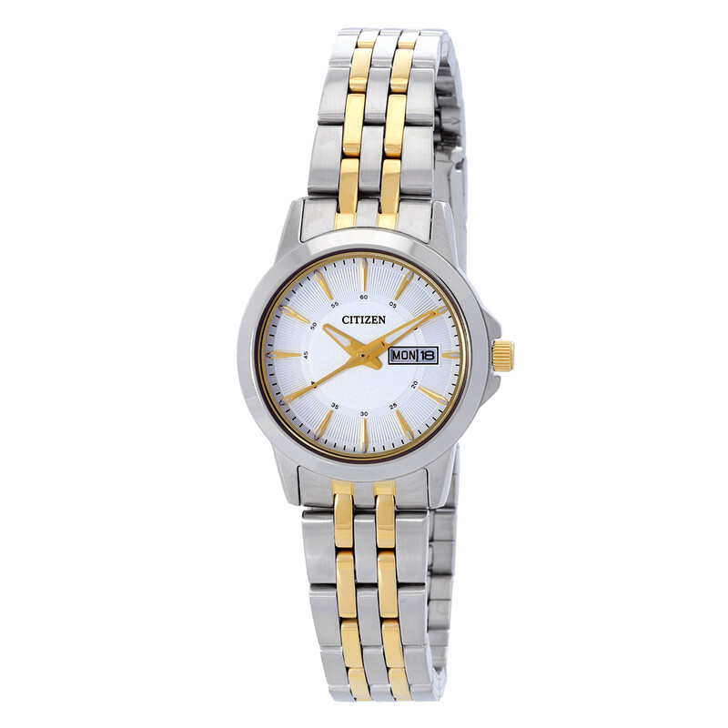 citizen-quartz-white-dial-ladies-watch-eq060855a Citizen Women's Quartz Stainless Steel Watch EQ0608-55A - Image 1