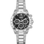 Hugo Boss 1502614 Womens Quartz Silver Stainless Steel Black Dial 38 Watch