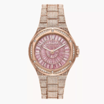 Michael Kors Lennox Rose Gold Stainless Steel Pink Dial Quartz Watch for Ladies - MK6992