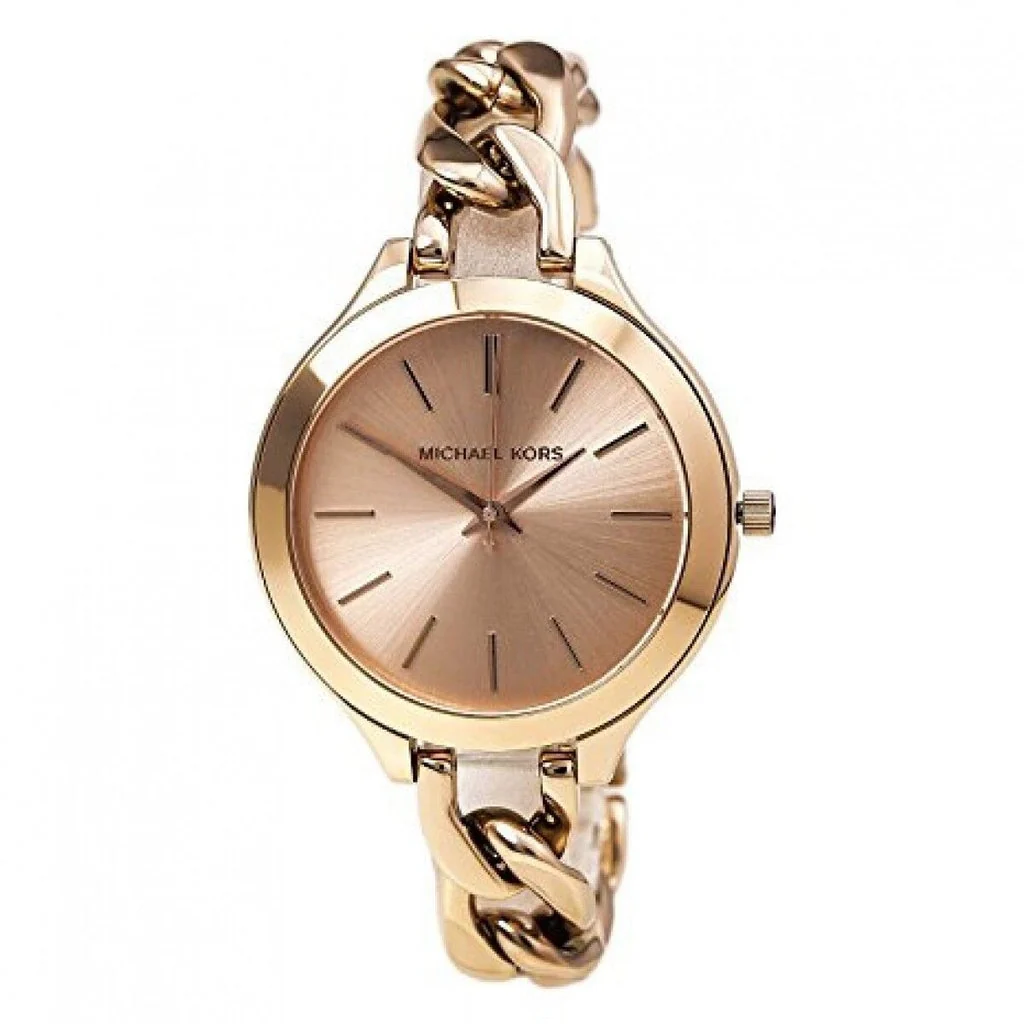 Michael Kors Slim Runway Rose Gold Dial Rose Gold Steel Strap Watch for Women - MK3223 - Image 3
