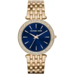 Michael Kors Darci Gold Stainless Steel Blue Dial Quartz Watch for Ladies - MK-3406