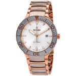 Rado Centrix Two-Tone Stainless Steel Silver Dial Automatic Watch for Gents - R30001103