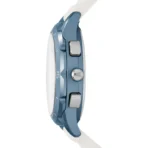 Fossil ES4222 Ladies Modern Pursuit Sport Chronograph White Patterned Dial White Rubber Strap - Image 2