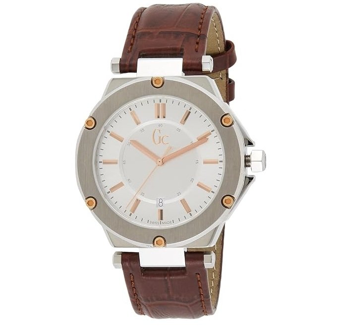 71Ej3nbLRbS._AC_SL640_ GC 42mm Brown Leather Watch X12002G1S - Image 1
